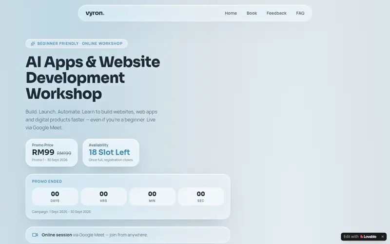 Screenshot of Vyronworkshop