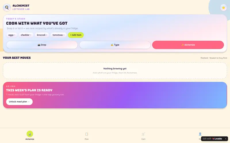 Screenshot of Recipe From Whatsit