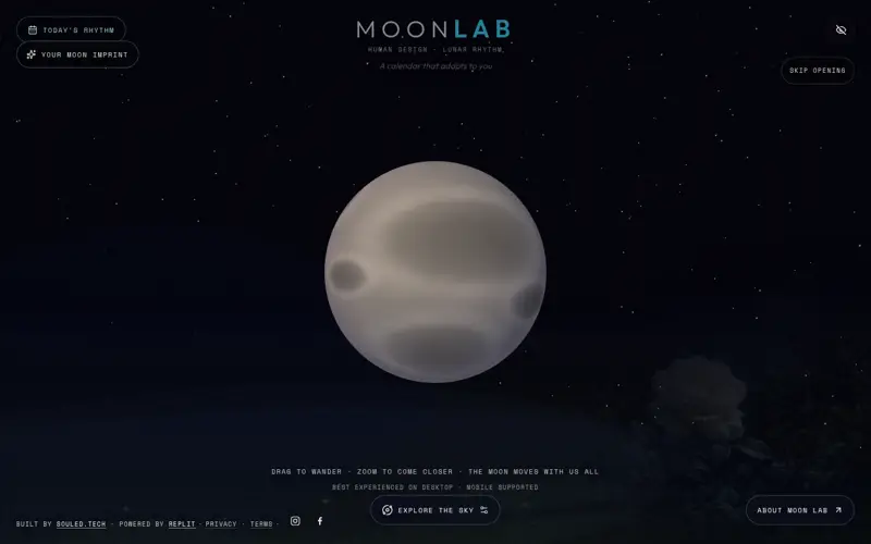 Screenshot of Moon Lab