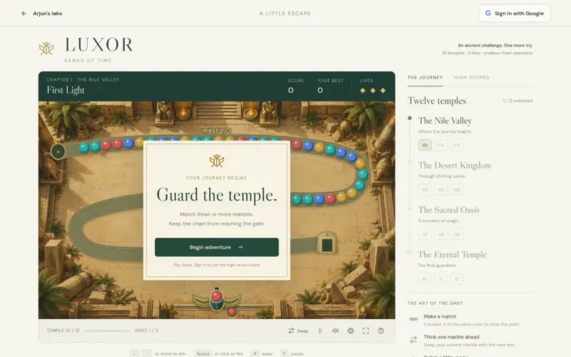 Screenshot of Luxor