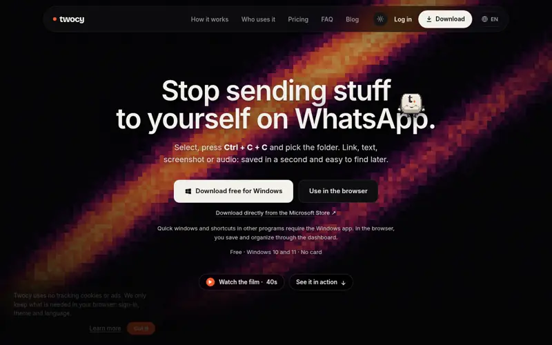 Screenshot of Twocy