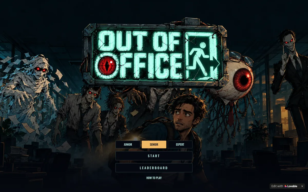 Out of Office screenshot: Escape the office in a Halloween horror game
