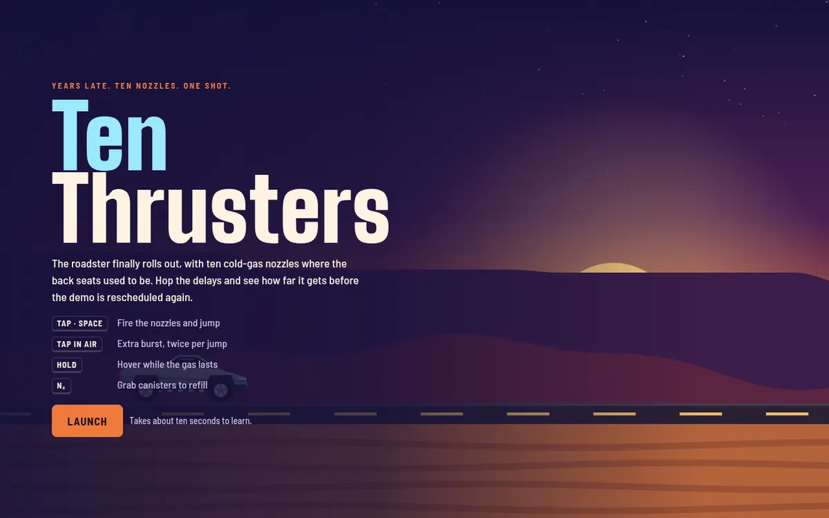 Screenshot of Ten Thrusters