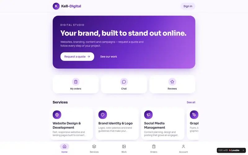 Screenshot of Portfolio Chat Flow