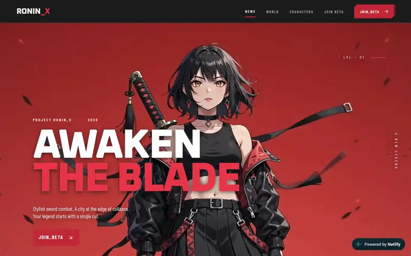 Screenshot of Gaming Site Web Design