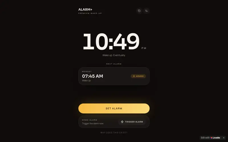 Screenshot of Alarm Plus