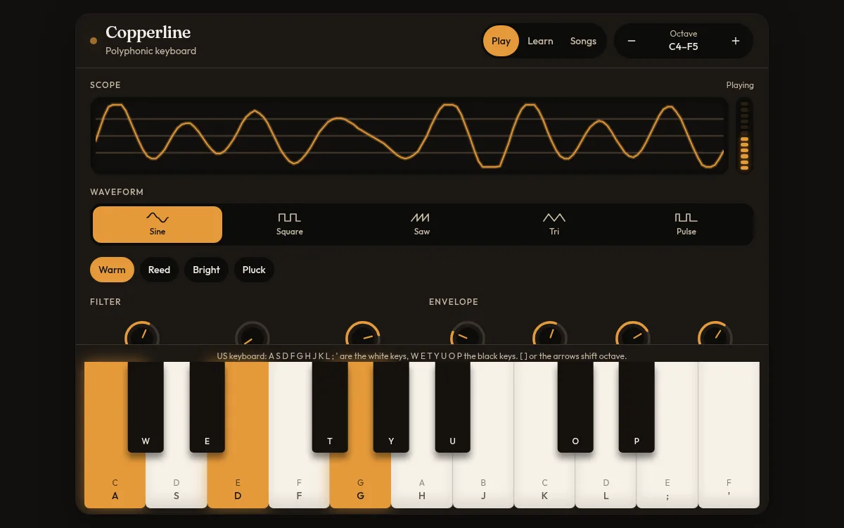 Screenshot of Copperline