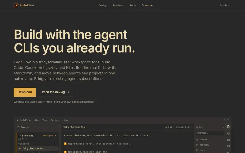 Screenshot of LodeFlow