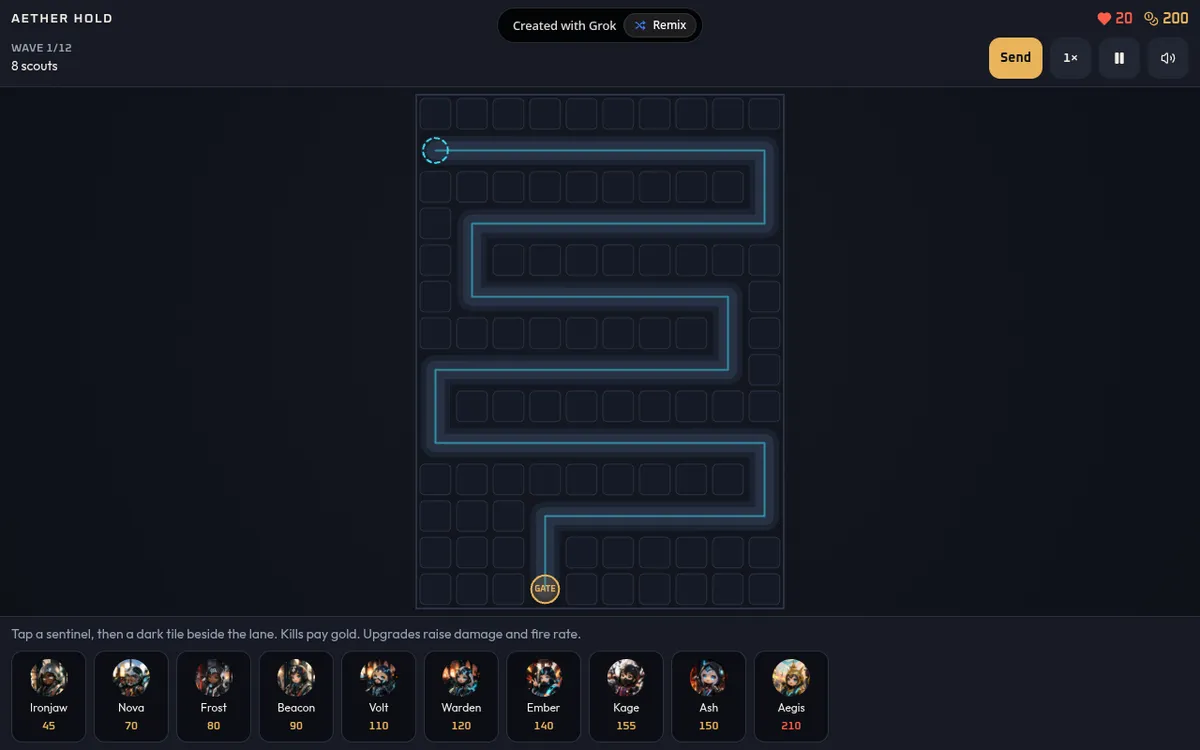 Screenshot of Aether Hold