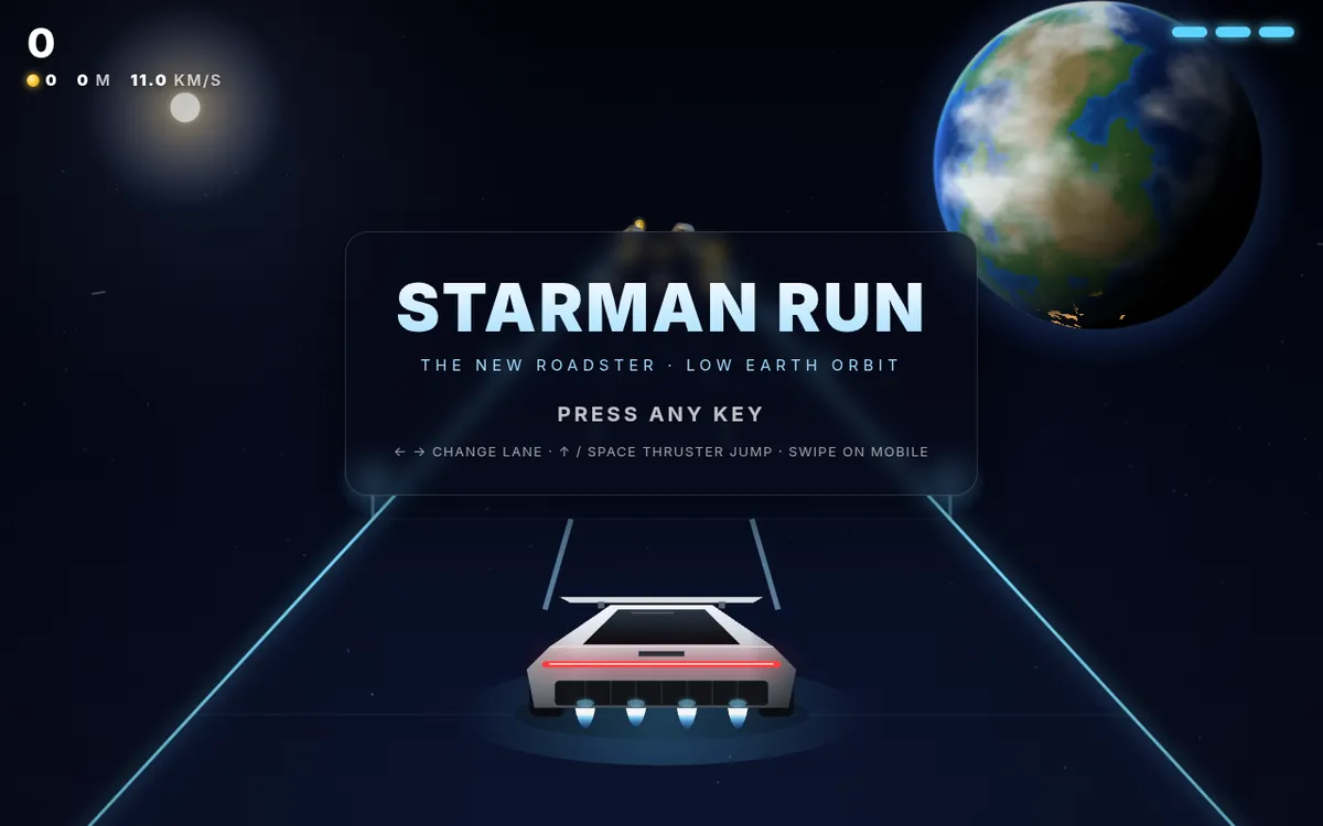 Screenshot of Starman Run