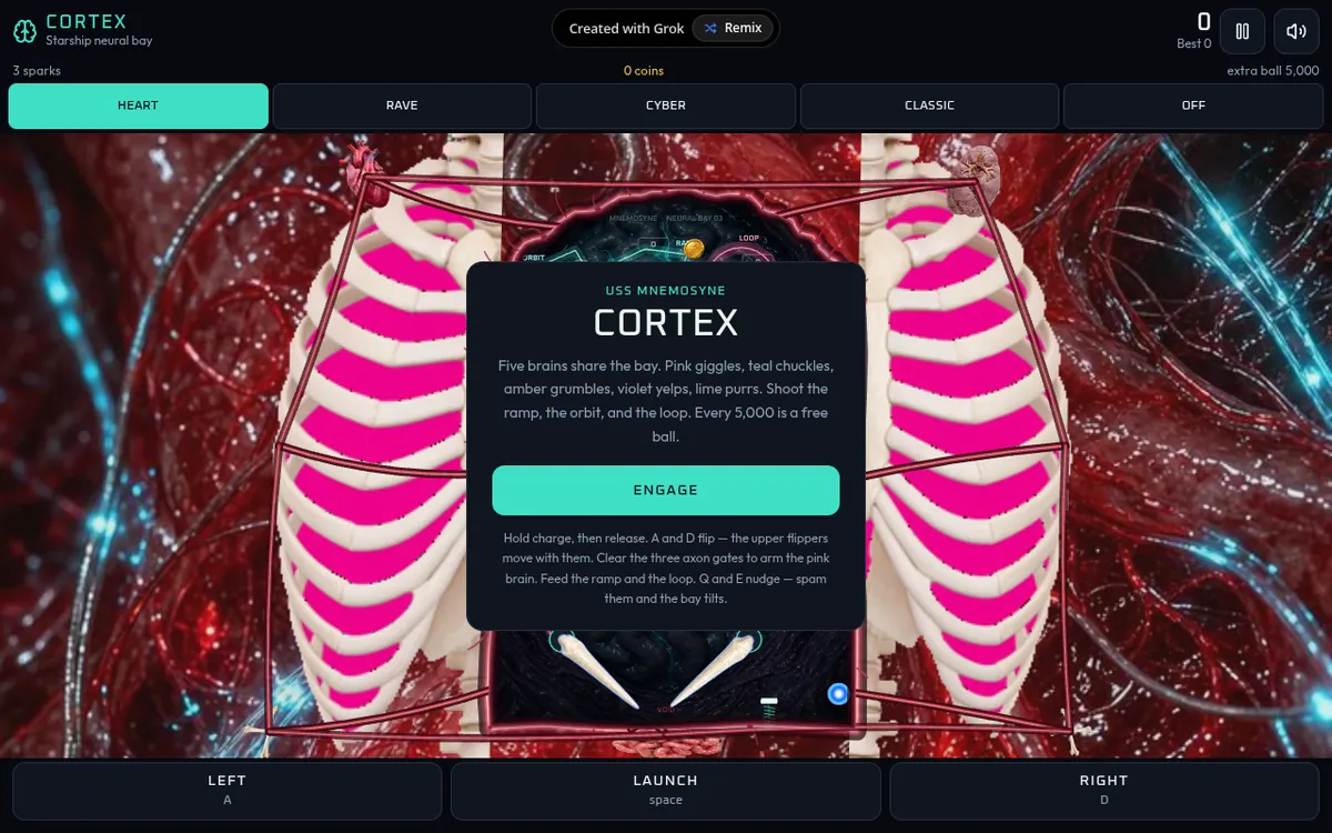 Screenshot of CORTEX