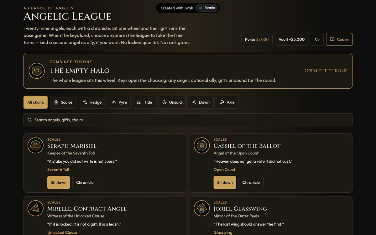 Angelic League screenshot: Spin play money slots with angel allies