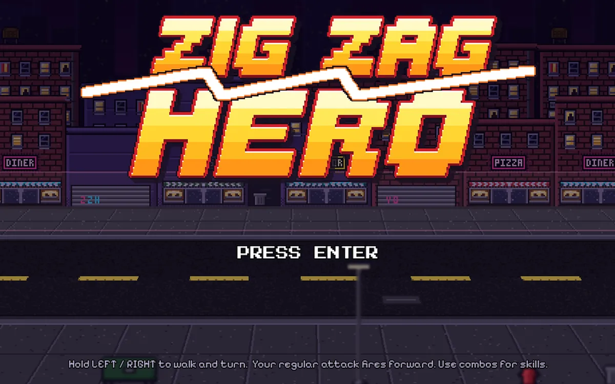 Zig-Zag Hero screenshot: Battle hordes in a two button game