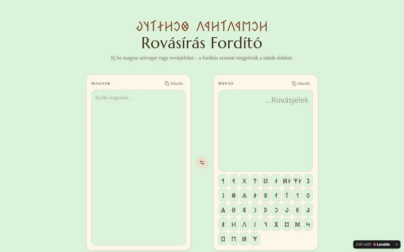 Screenshot of Rovasiras Fordito