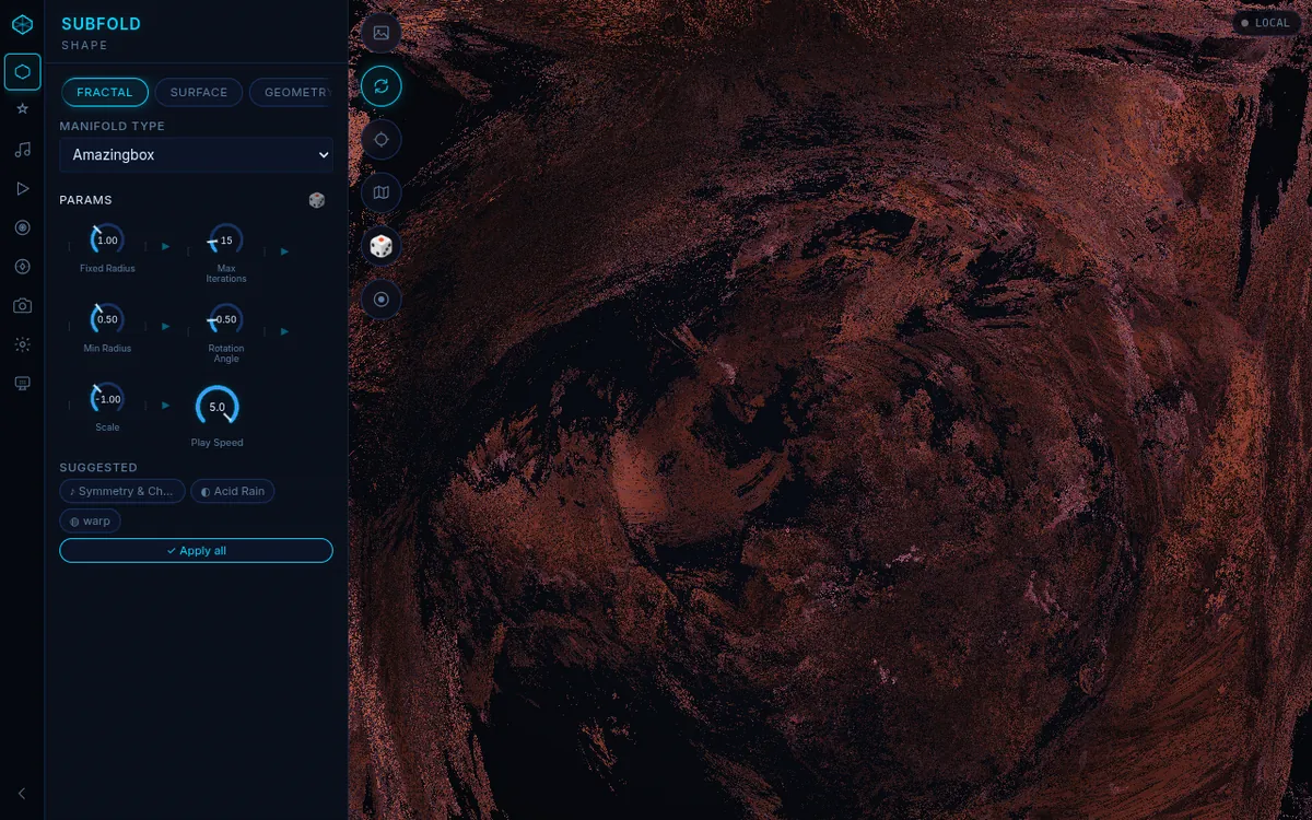 Screenshot of Subfold