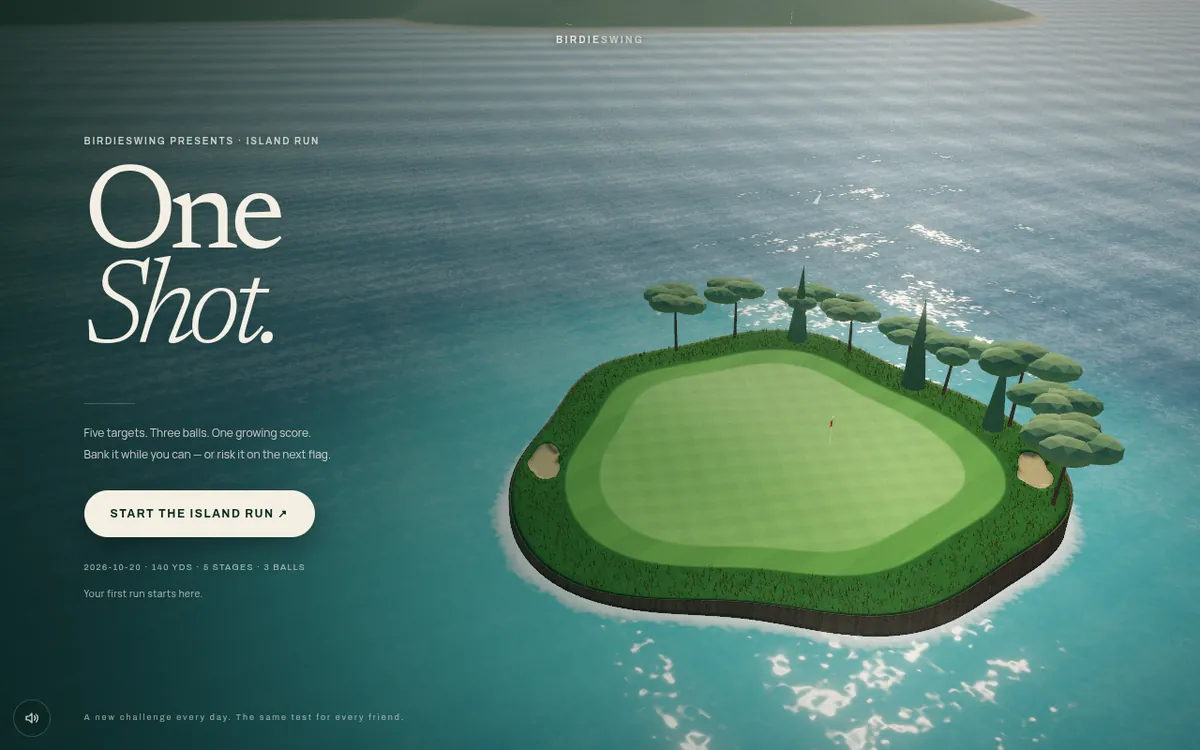 Screenshot of BirdieSwing Island Run