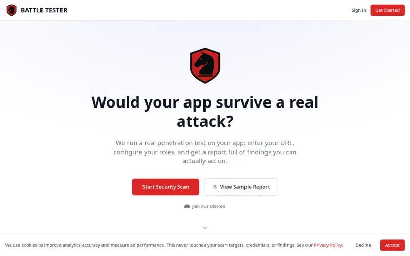 Screenshot of Battletester