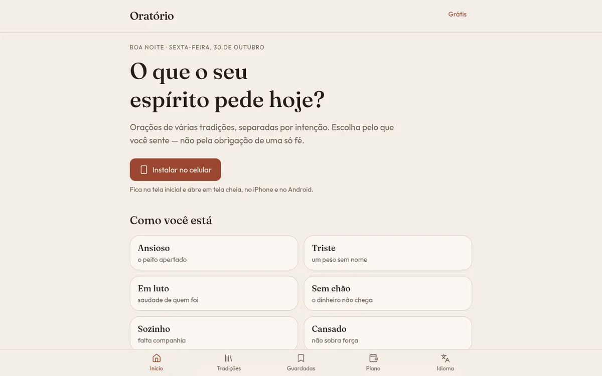 Screenshot of Oratório