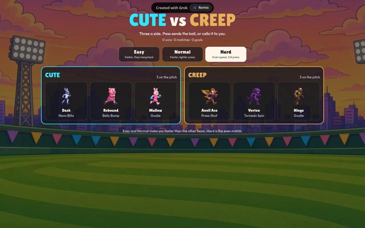 Screenshot of Cute vs Creep