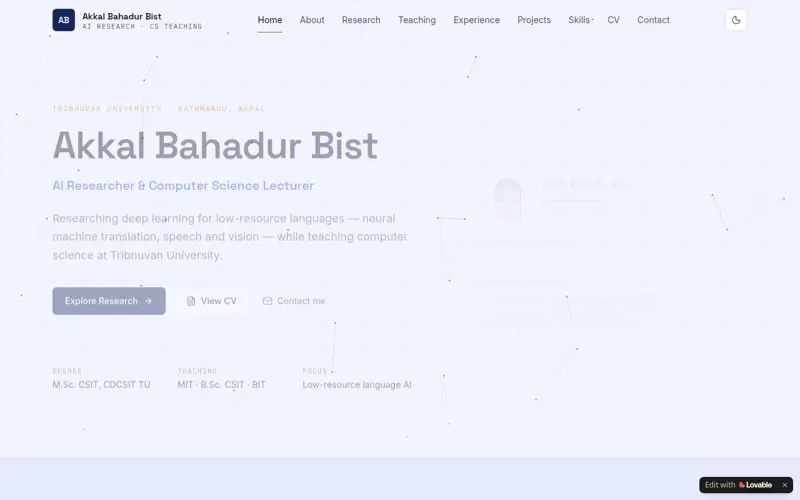 Screenshot of Navi Research