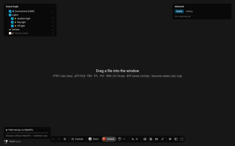 Screenshot of RINDR