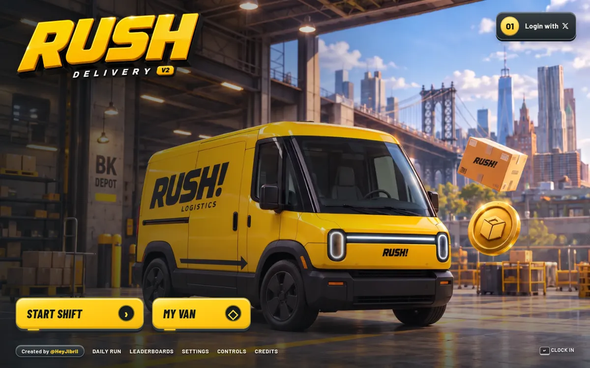 RUSH! Delivery screenshot: Drive a van and race to make deliveries