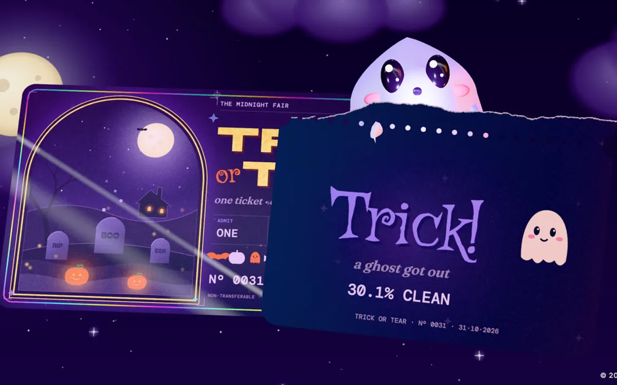 Trick or Tear screenshot: A 3D Halloween mini game of ticket tearing