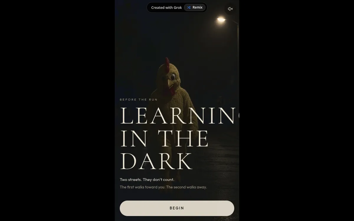 Closer screenshot: Tell closer from further in a spooky browser game