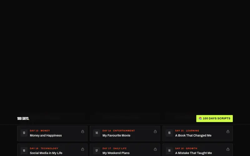 Screenshot of Speak Spark Daily