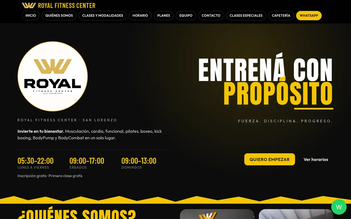 Royal Fitness Center screenshot: Train at a San Lorenzo gym in Paraguay